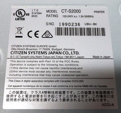 Citizen CT-S2000 Hi-Speed Thermal POS Receipt Printer USB Only