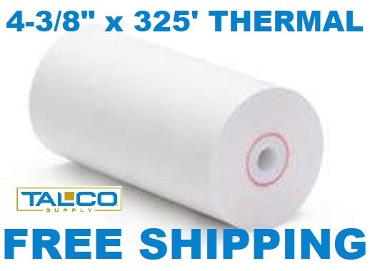 (24) 4-3/8″ x 325′ THERMAL PRINTER PAPER ROLLS ~FAST FREE SHIPPING~