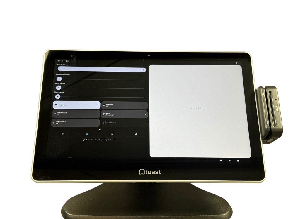 Toast POS System TT200 Touchscreen Network Point Of Sale w Card Reader – NO PSU