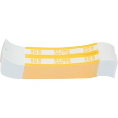 Sparco $1000 Bill Strap – 1000 Wrap[s] – Kraft – Yellow (BS1000WK)