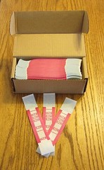200 SELF SEALING PINK $250 CURRENCY STRAPS MONEY BILL BANDS $250 PMC BRAND STRAP
