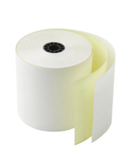 3″ x 95′ 2-Ply Carbonless Paper (50 rolls/case) – White / Canary Fast Shipping
