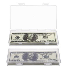 Hipiwe 2 Pack Plastic Cash Box Clear Currency Tray 2 Pack, Transparent