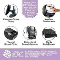 NRS Cash Register POS System Bundle – Requires A New Merchant Account