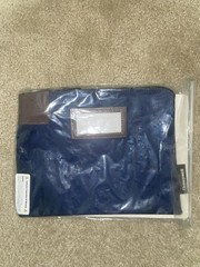 Honeywell Key Lock Deposit Bag with 2 Keys Vinyl Navy Blue Model 6505
