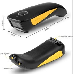 QR Code Scanner, Mini Barcode Scanner Bluetooth Compatible, Small Portable US…