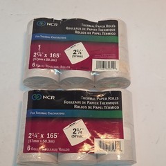 NCR 856445 Thermal Calculator Paper Rolls 2 1/4 in x 165 ft, 12 Rolls