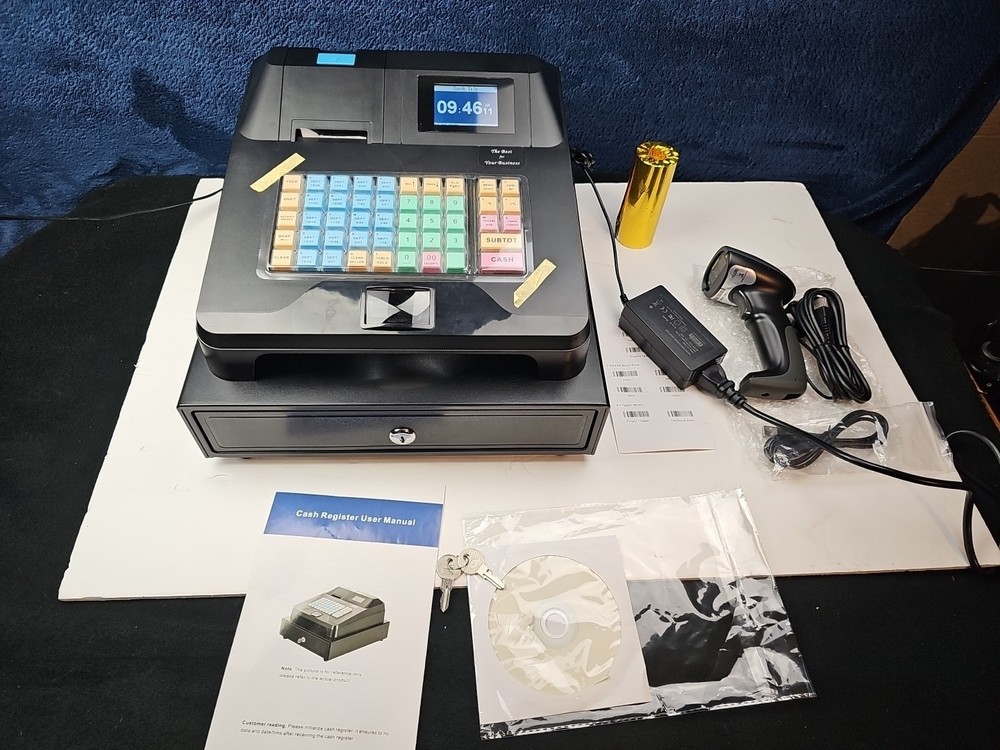 Perfiware Cash Register Drawer Digital Computer Scanner Key Lock Point Of Sales