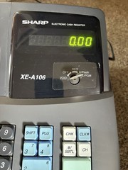 Sharp XE-A106 Electronic Cash Register With Both Keys