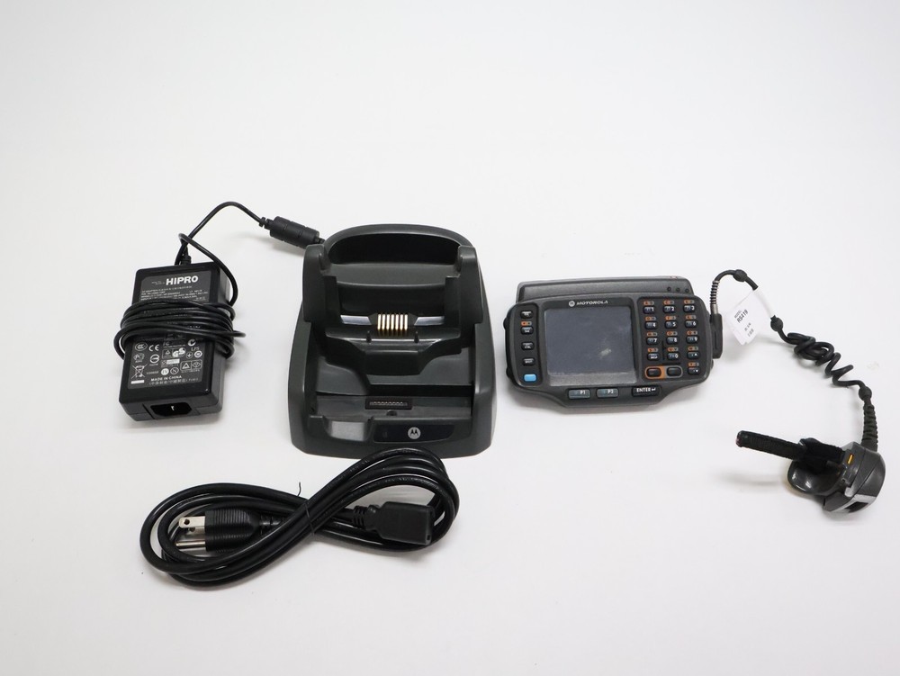 Motorola WT41N0 Terminal, Symbol CRD4000-1000UR Cradle, RS419 Ring (READ!!)
