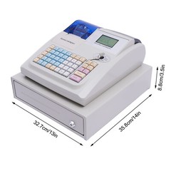 LCD Display Electronic POS System Cash Register For Retail with Drawer 48 Keys