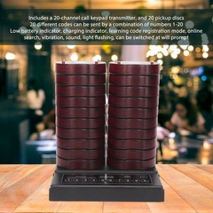 Wireless Calling System 20 Call Buttons Professional Restaurant Pager Syste PLMO