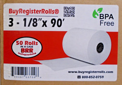 NEW BuyRegisterRolls 3-1/8″ x 90′ Thermal Receipt Paper | 50 Rolls (BPA-Free)