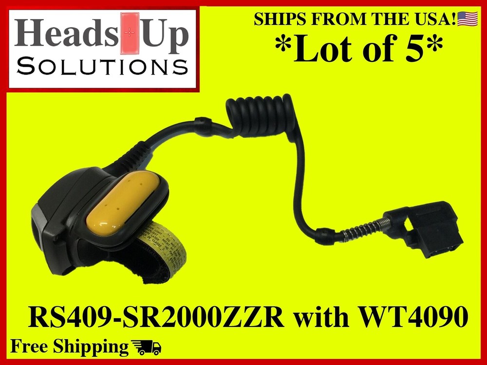 LOT OF 5 Motorola RS409-SR2000ZZR Ring Scanner for use with WT4090 ALL NEW PARTS