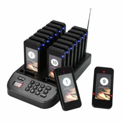 16 Restaurant Coaster Pager Guest keypad Wireless Calling Paging Queuing System