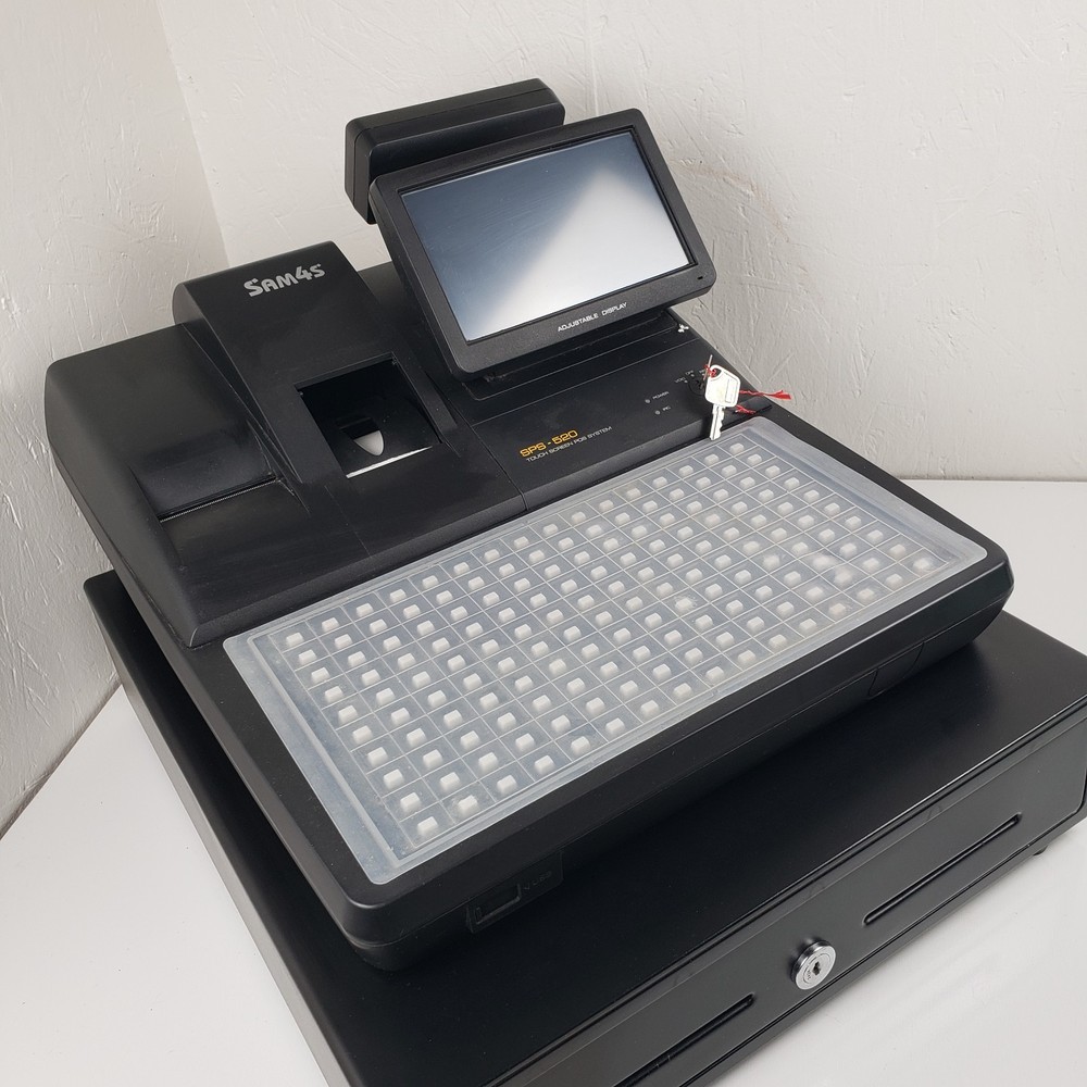 SAM4S SPS-520FT Touch Screen POS System Hybrid Cash Register Customer Display