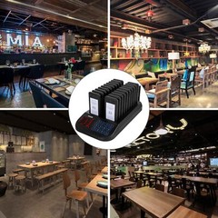 F103 Restaurant Pager System 20 Pagers, Max 98 Beepers Wireless Calling System