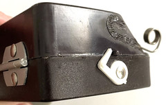 CASH CADDY Brown Plastic Money Cash Coin Waitstaff TRAY Carrier HINGE LID VTG