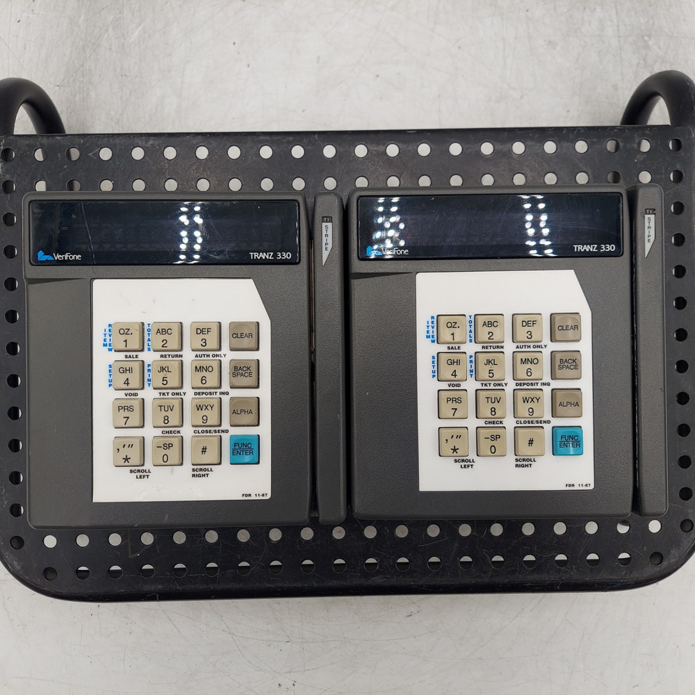 LOT OF 2 Verifone Tranz 330 Credit Card Terminal