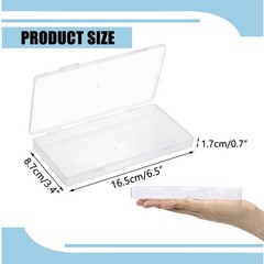 Hipiwe 4 Pack Plastic Money Organizer Clear Cash Box with 4 Pack, Transparent