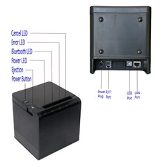 Bluetooth 80mm Thermal Receipt Printer for Skip The Dishes APP Wireless Portable