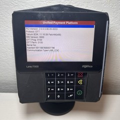ingenico Lane/7000 Credit Card Terminal w/ USB Cable, Power Supply, And Stand