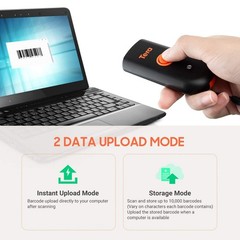 Tera Wireless Mini Pocket 1D Barcode Scanner 3-in-1 BT USB Wired & 2.4G Wireless