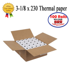 3-1/8″ x 230′ THERMAL POS RECEIPT PRINTER ROLL PAPER BPA FREE USA 100 ROLLS