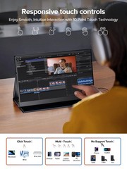 EVICIV Portable Monitor Touchscreen 15.6”, 125% sRGB 1080P IPS 10-Point To