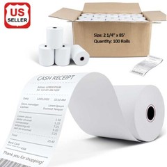 100 Rolls 2 1/4″ x 85′ feet Thermal POS Cash Register Credit Card Receipt Paper