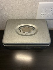 Vintage Standard Federal Savings Silver Metal Cash/Utility Box Free Shipping