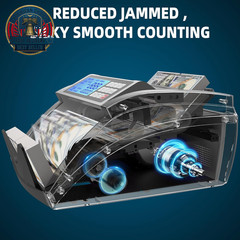 Money Counter Machine with Value Bill Count, Cash Counter for Dollar, Euro with