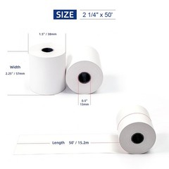 50-400 Rolls Case 2 1/4″ x 50′ Cash Register POS Receipt Thermal Paper BPA Free