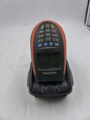 DATALOGIC POWERSCAN PM9500 BARCODE SCANNER WITH POWERSCAN BC9030 BASE CHARGER