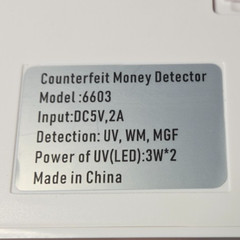 Portable Counterfeit Bill Detector with 8X Magnifying 2 LED UV Light Large Money