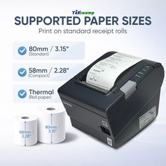 Epson TM-T88V POS Compact Thermal Receipt Printer USB Serial w/ Adapter TESTED