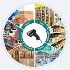 USB Wired 2D Barcode Scanner Handheld CCD 1D QR Bar Code Image Screen Scanner
