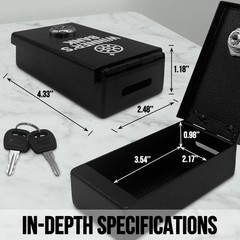 Portable Cash Box for Gamblers – Metal Lockbox with Key – Secure Money Saver for