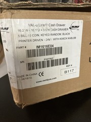 MMF VAL-U Line Cash Drawer 16.3” W X 16.1” D X 3.9” H 5 Bill/ 8 Coin Black Color