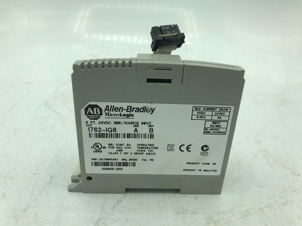 ⚡ A-B 1762-IQ8 MicroLogix 8-Point Digital Input Module 24VDC Used