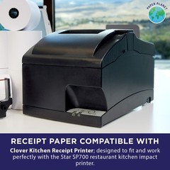 1-Ply White Bond Paper for Clover Kitchen Printer by Paper Planet | 20 Rolls:…