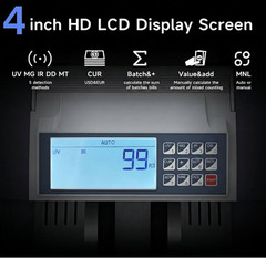 Contadora billetes doble motor UV MG IR detección falsa LCD conteo valor. NUEVO