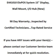 E441010 EloPOS System 15″ Display, Wall Mount, I/O Hub (New)
