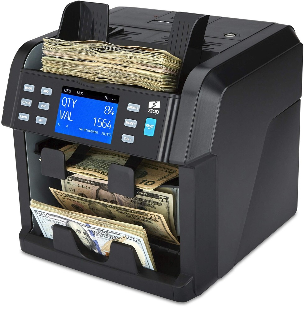 ZZap NC70 Mixed Denomination Bill Counter/2 Pocket Sorter/Counterfeit Detecto…