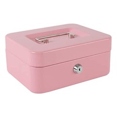 Cash Box with Money Tray and Key Lock for Supermarket School Lockers, Medium