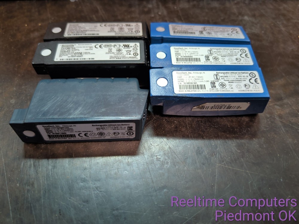 Lot of 6 Honeywell Vocollect BT-901 BT-902 Li-Ion Batteries A700 AS IS