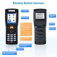 JRHC Wireless Barcode Scanner, Portable Inventory Scanner 1D 2D&PDF417 Data