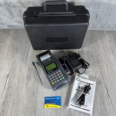 Lipman NURIT 3010 Wireless POS Credit Card Terminal w Case Charger Powers On