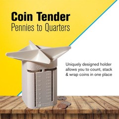 Putty Plastic Coin Tender Sorter 4 Compartments Pennies To Quarters Slots
