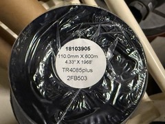 Thermal Transfer Ribbon, part no. 18103905 4.33″ x 1968″ TR4085plus 5 rolls lot